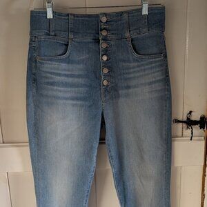 NWT Veronica Beard Katherine Corset Skinny Jeans Nova Wash